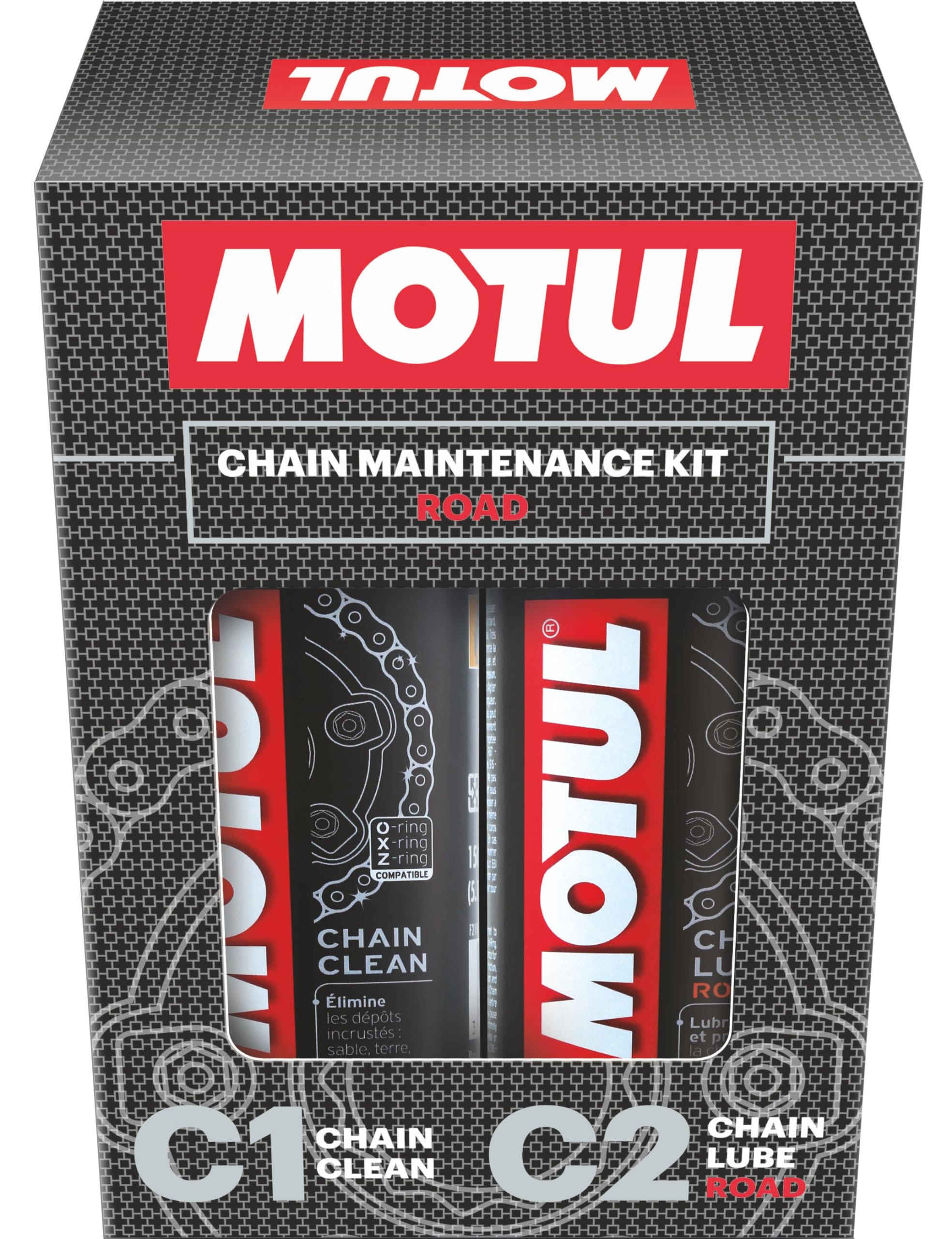 Motul Combo of C2 Chain Lube (150 ml) and C1 Chain Clean for All Bikes (150 ml) (LBCH001)