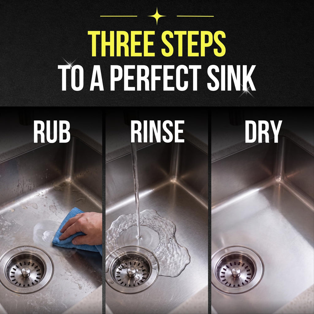 HOPE'S Perfect Sink 8.5 oz Sink Cleaner and Polish, Restorative, Water-Repellant Formula, Stain Remover, Good for Brushed Stainless Steel, Cast Iron, Porcelain, Corian, Composite, 6 Pack