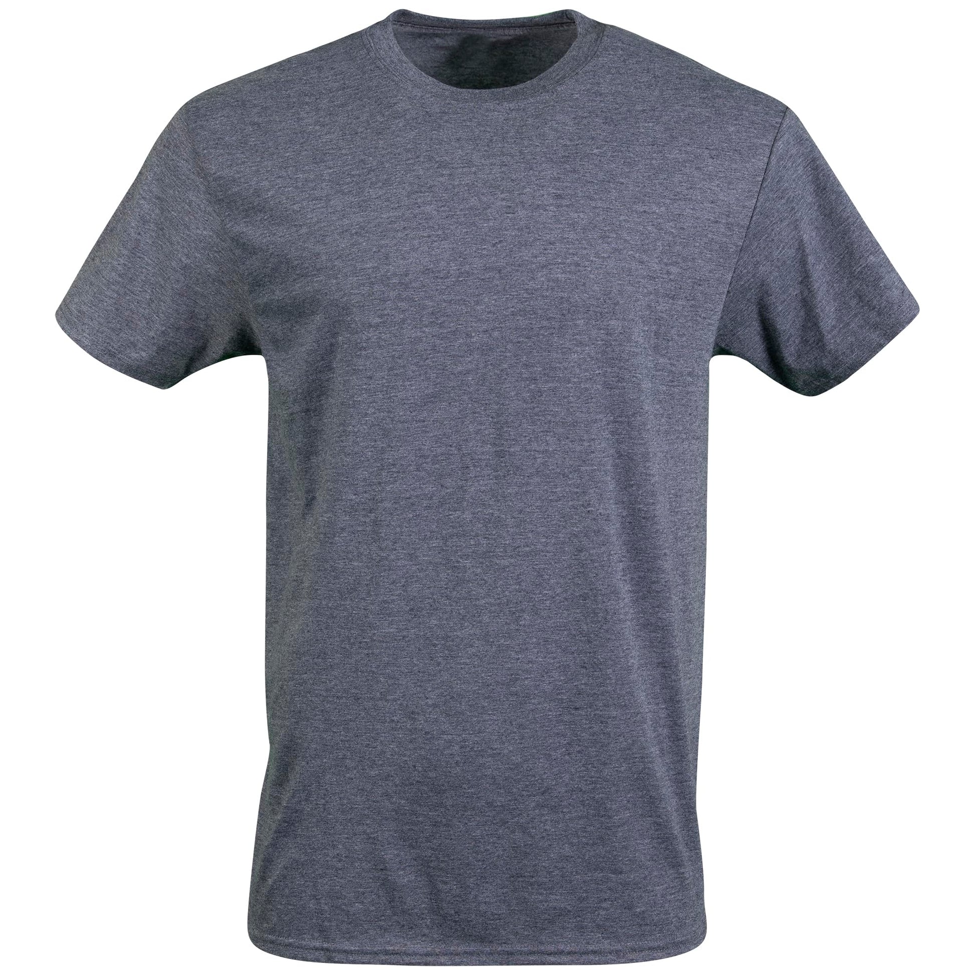 Gildan Men's Crew T-Shirts, Multipack, Style G1100, Navy/Heather Navy/Indigo Blue (5-Pack), Large