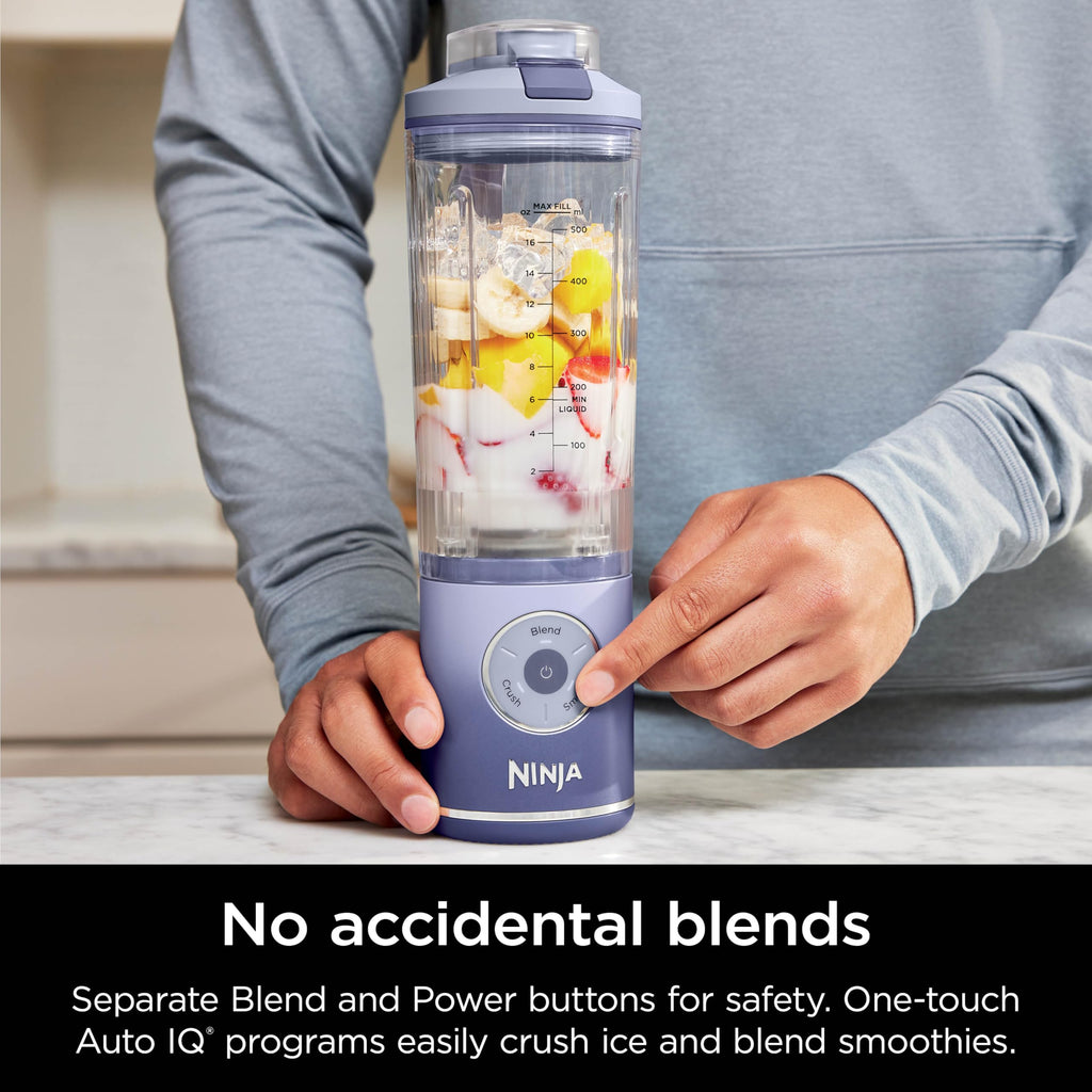 Ninja Blender, Blast Max, licuadora personal inalámbrica para batidos, bebidas congeladas, hielo aplastado, recipiente extraíble de 22 onzas, tapa a prueba de fugas, sin BPA, apta para lavavajillas,