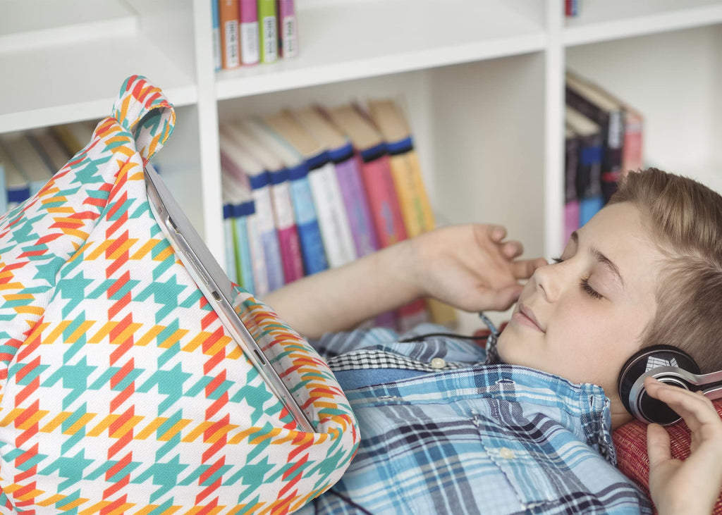 Cojín para tableta y cojín para iPad, soporte para iPad para cama, soporte para tableta para cama, soporte para libro y lector electrónico, accesorios para iPad (pata de gallo)