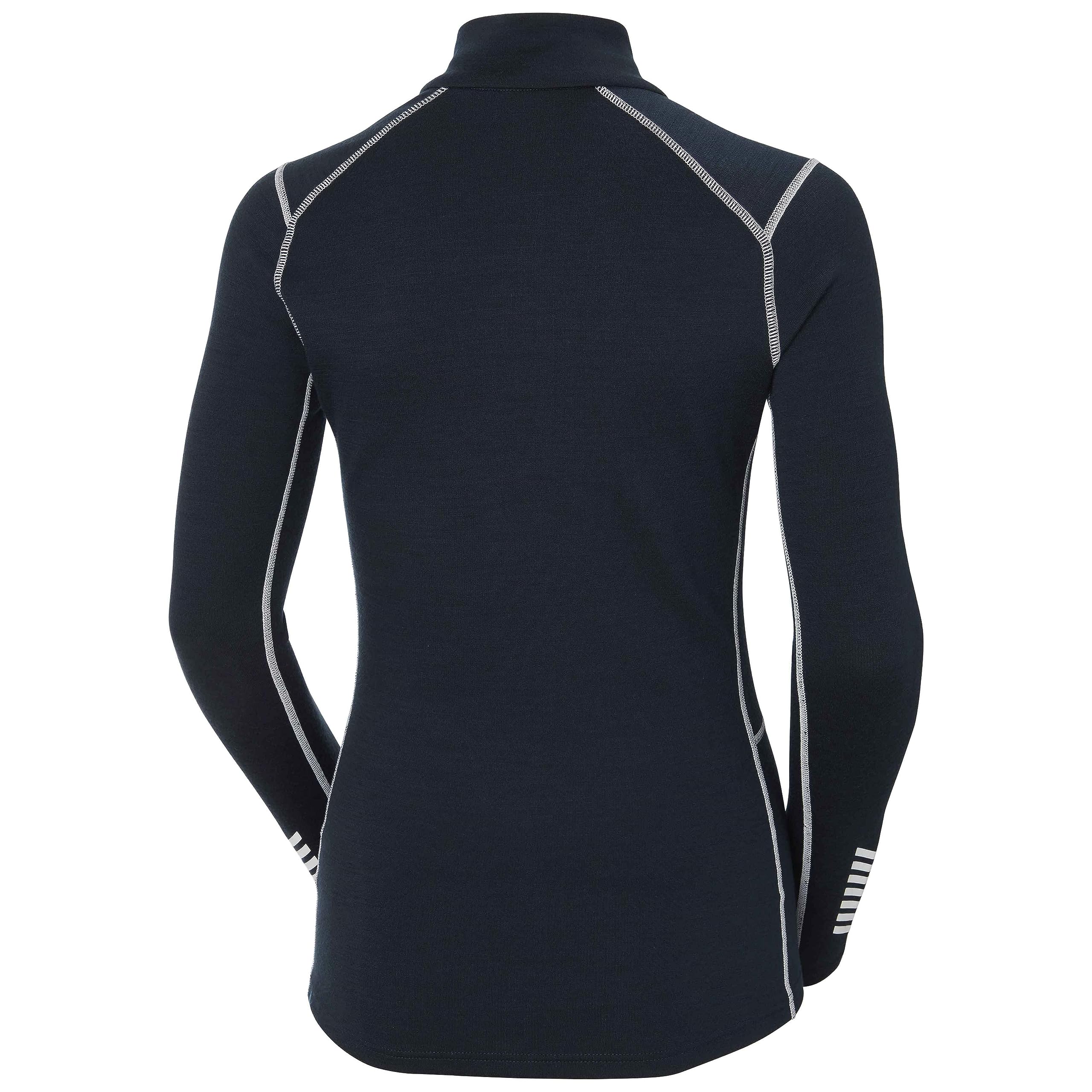Helly-Hansen Womens W Lifa Merino Midw 1/2 Zip, Azul marino, XL