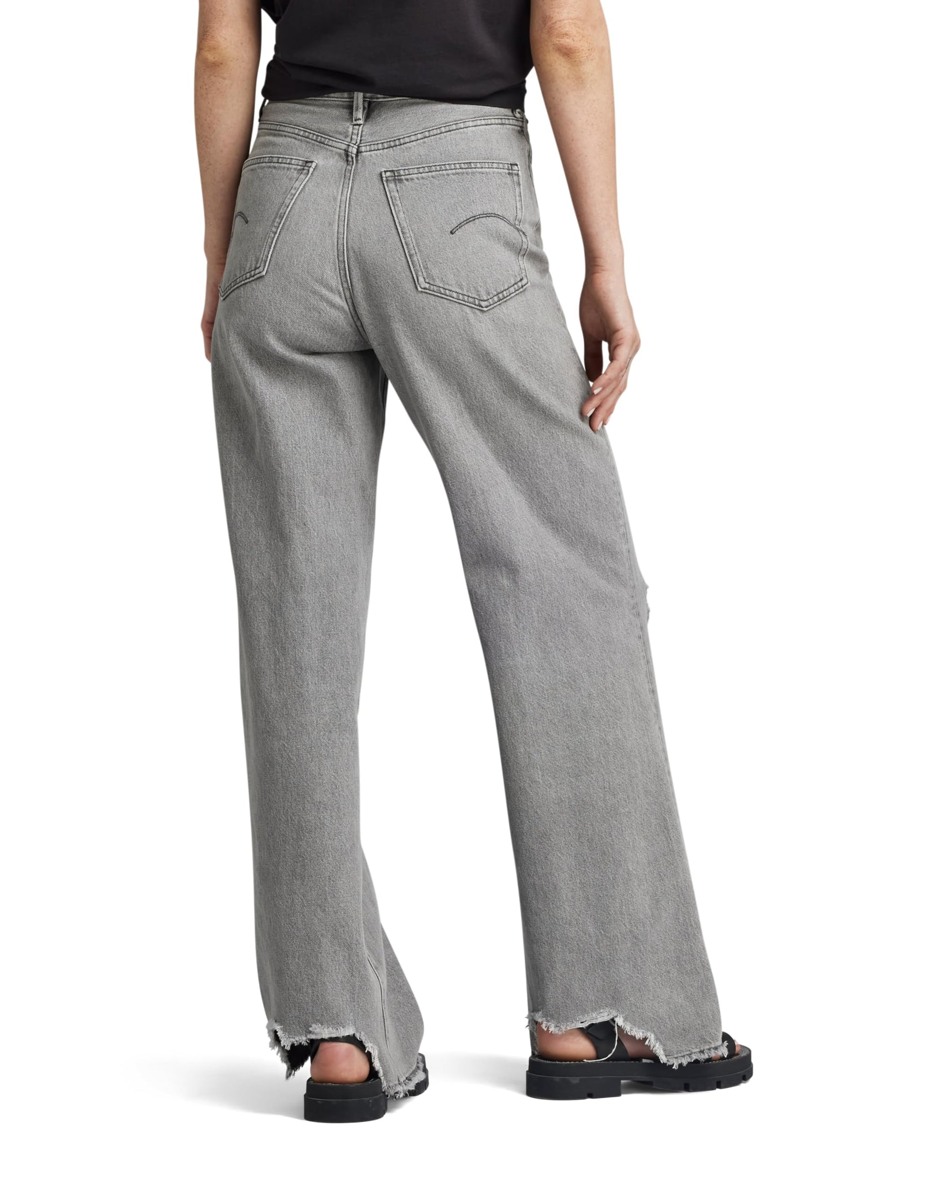 G-Star para Mujer Jeans Deck 2.0 High Loose, Gris (Faded Ripped Aerosol D23591-D490-G669), 32W / 34L
