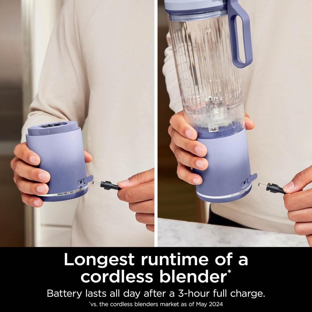 Ninja Blender, Blast Max, licuadora personal inalámbrica para batidos, bebidas congeladas, hielo aplastado, recipiente extraíble de 22 onzas, tapa a prueba de fugas, sin BPA, apta para lavavajillas,