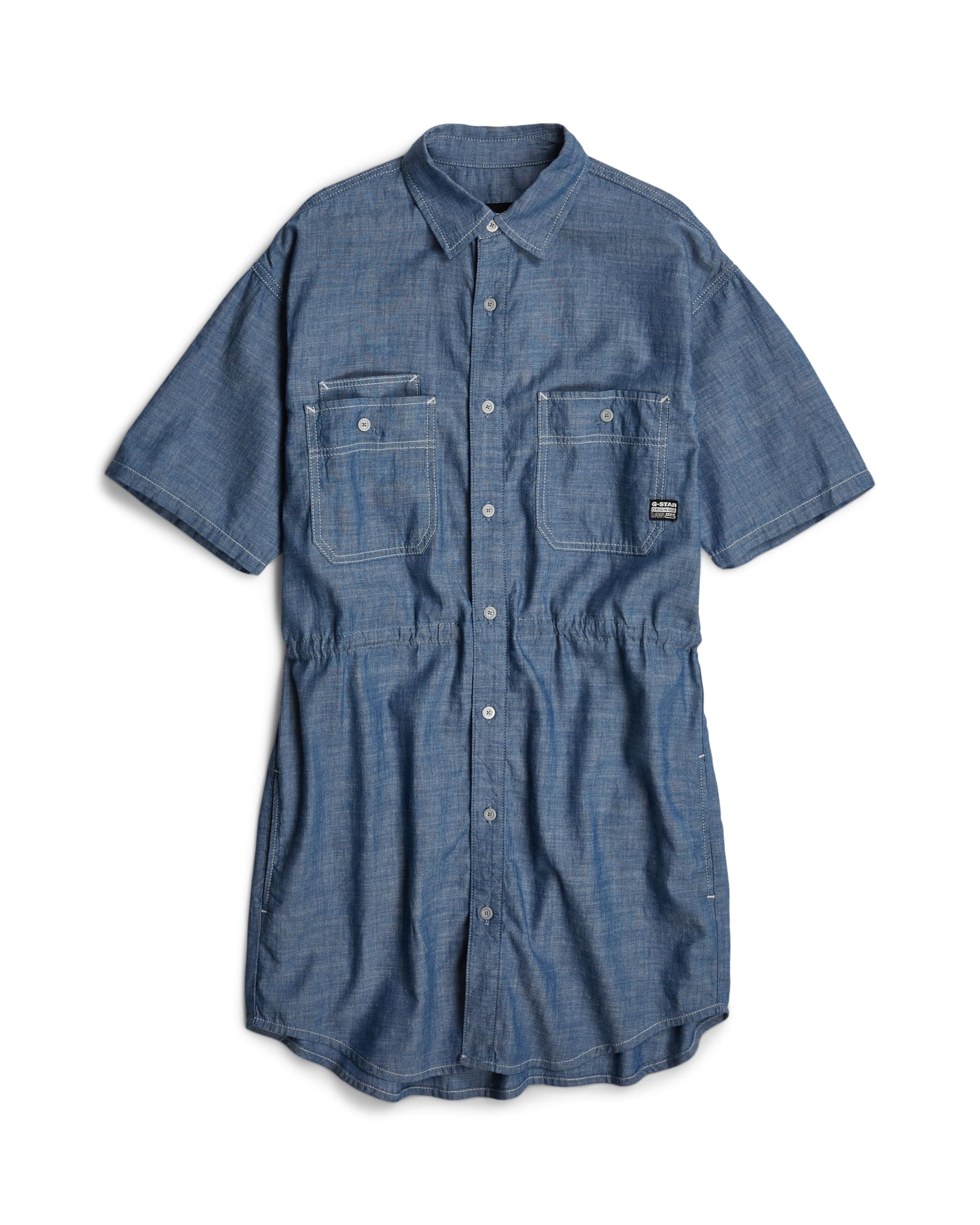 G-STAR Para Mujer Vestido Relaxed Drawcord, Azul (Rinsed D24874-D558-082), L
