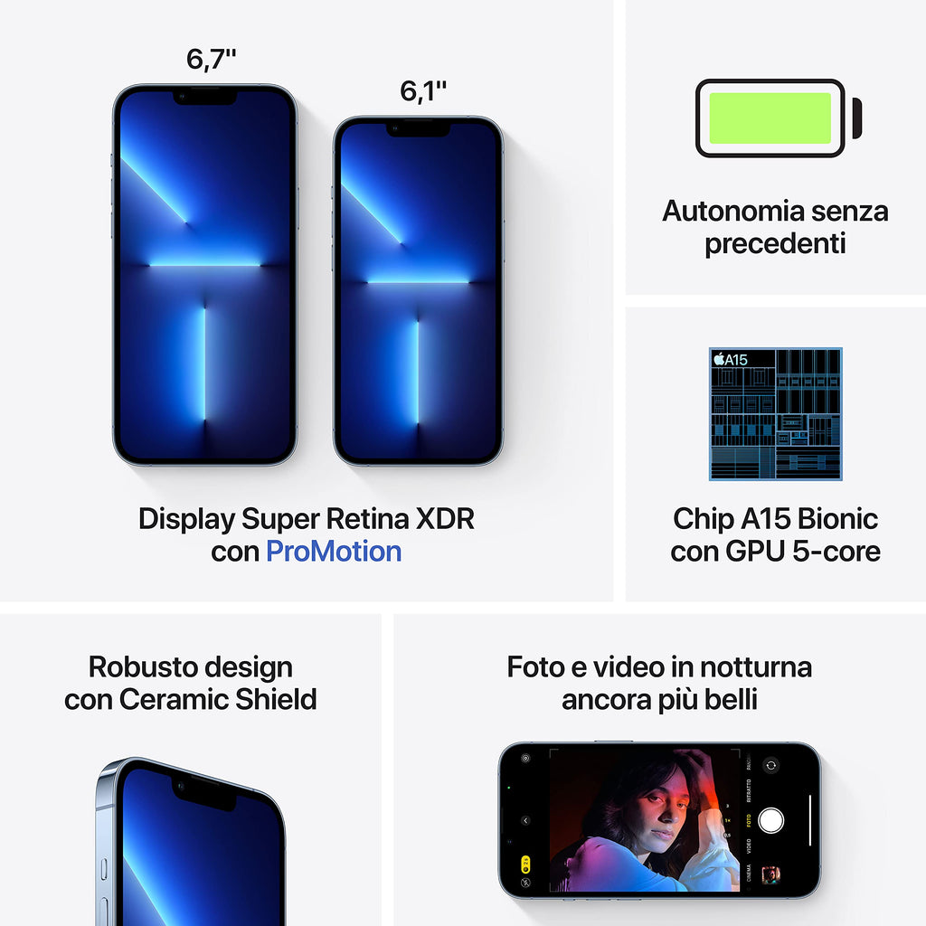 Apple iPhone 13 Pro (256 GB) - Azzurro Sierra