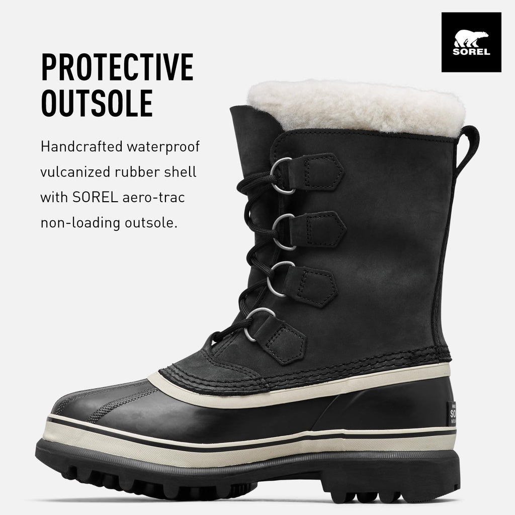 Sorel Caribou WP, Botas para nieve impermeables, Mujer, Black Stone, 38.5 EU
