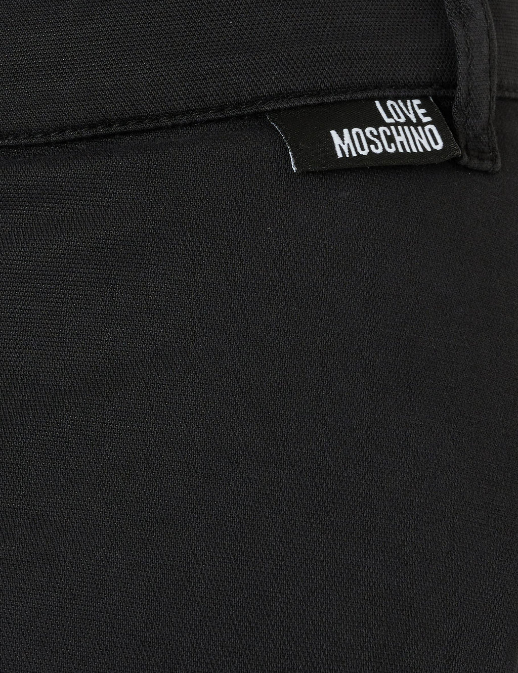 Love Moschino Canvas with Patch Pockets Falda Midi con Bolsillos de Parche, Black, 42 De Las Mujeres