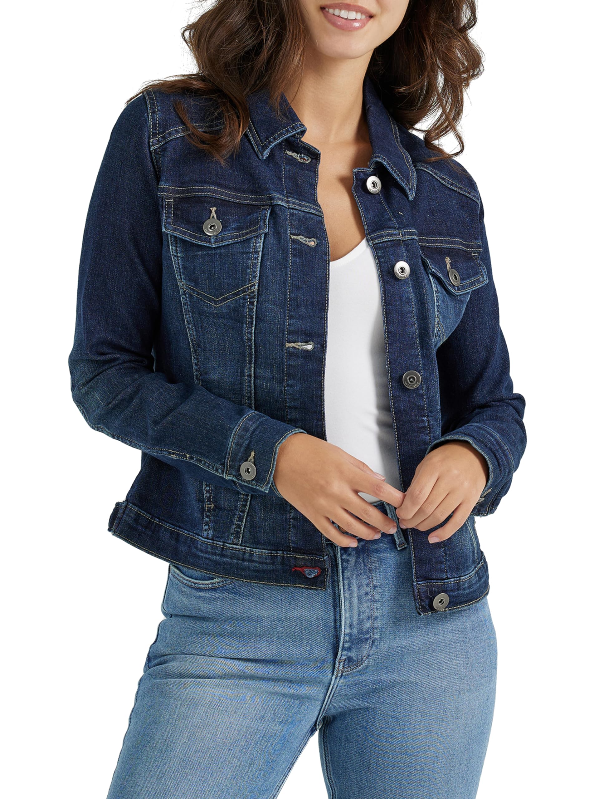 Wrangler Authentics Women's Denim Jacket, Drenched, Large