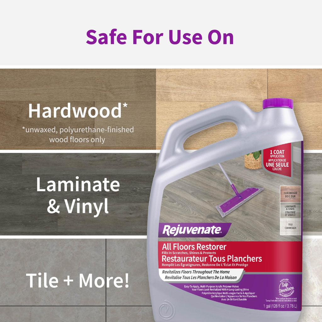Rejuvenate All Floors Restorer 1 Gal, Fills Scratches, Shines & Protects