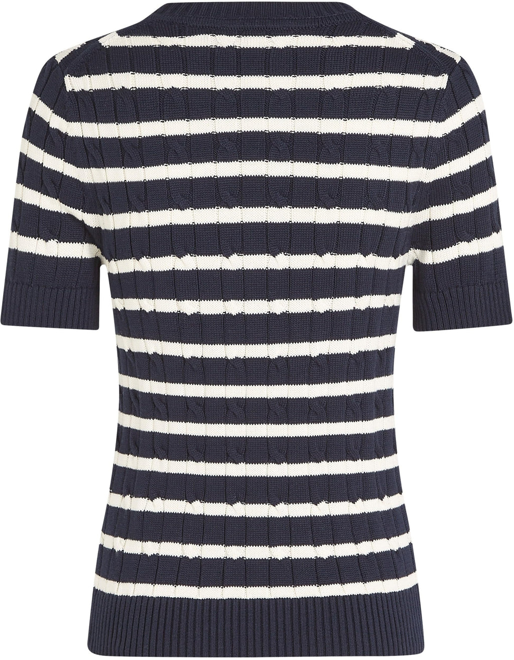 Tommy Hilfiger Jersey de Punto para Mujer, Multicolor (Dark Night Navy/Ivory Petal STP), L