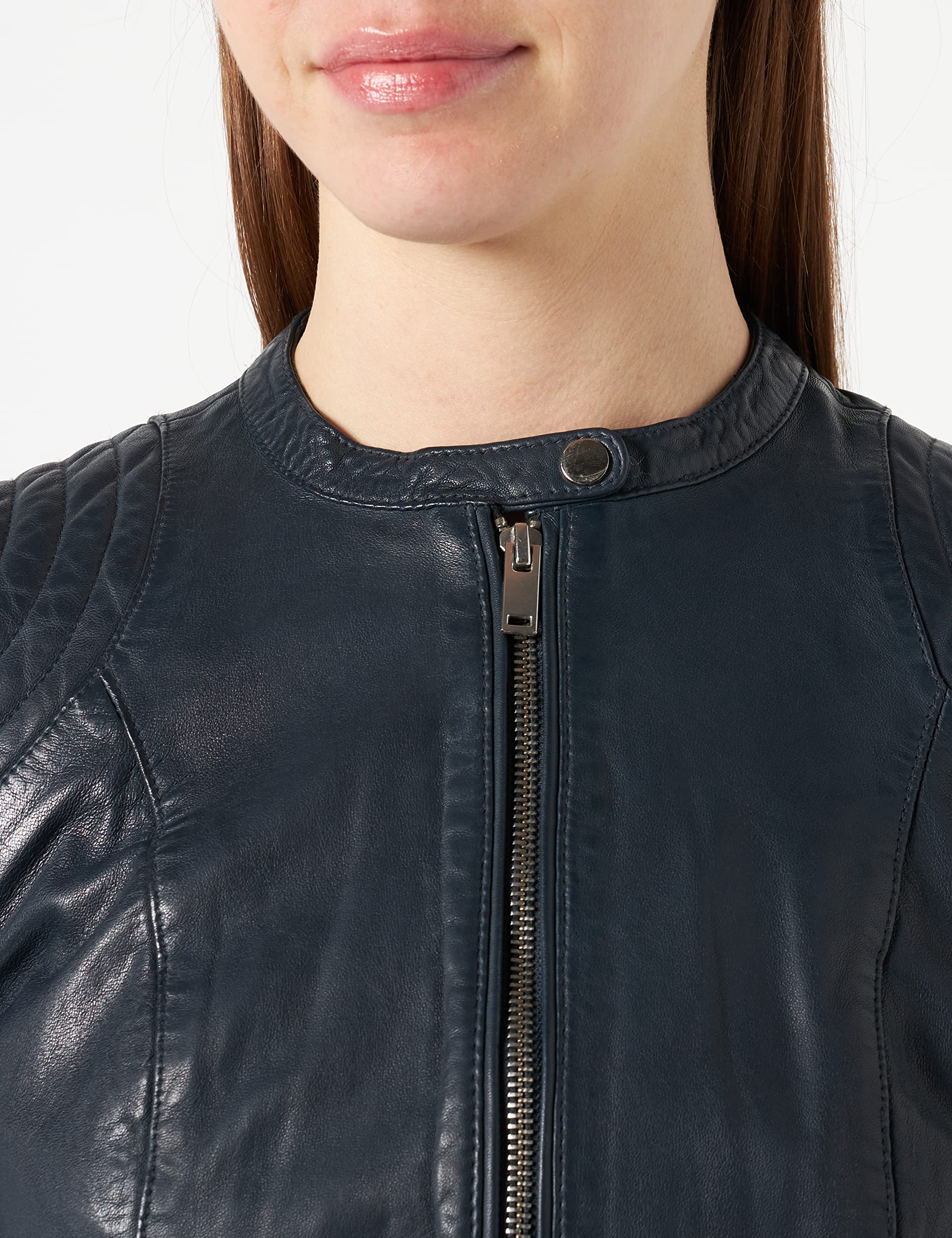 Naf Naf Cbiker Blazer, Azul Marino, 38 para Mujer