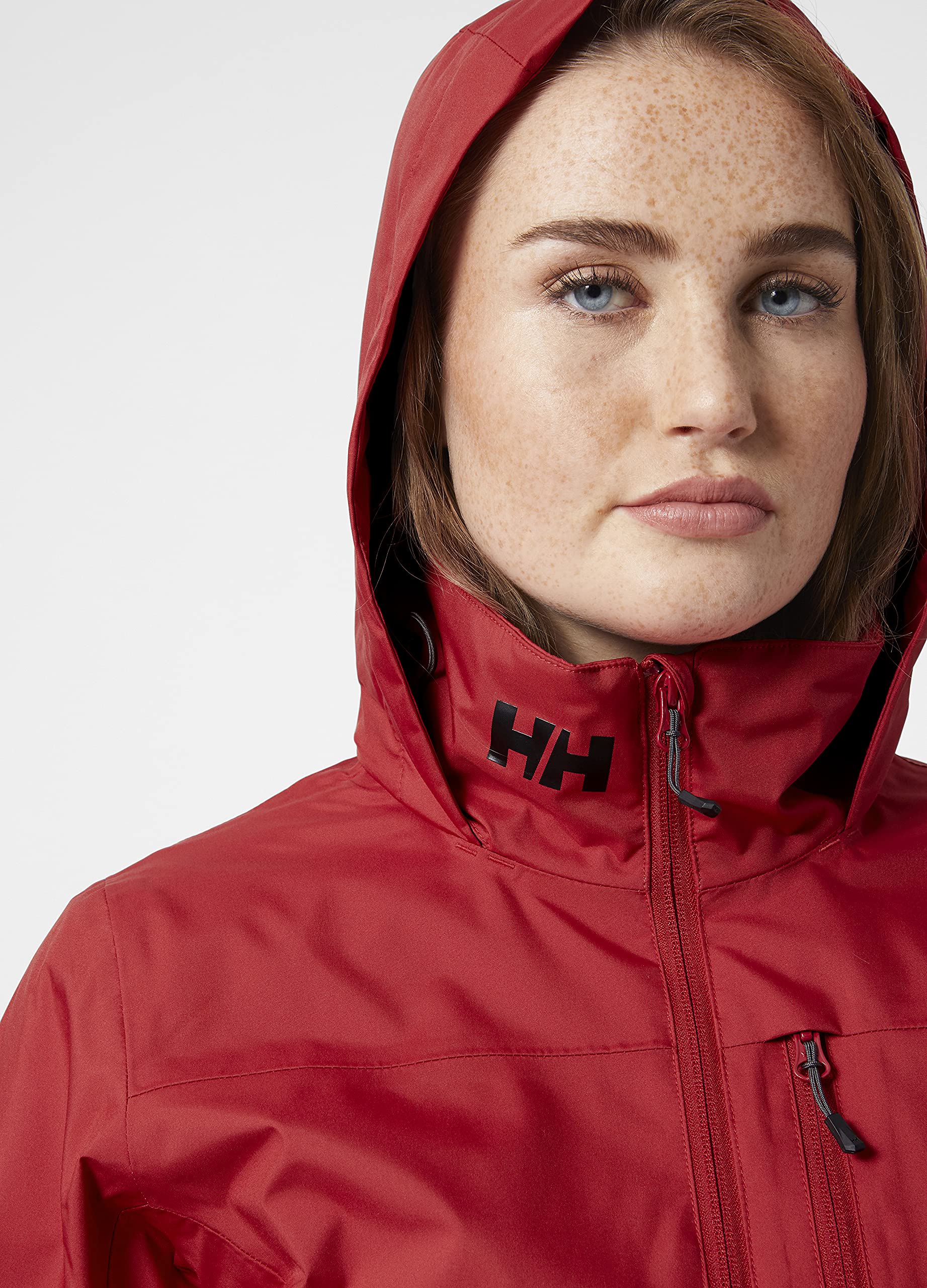 Helly Hansen W Crew Hooded Midlayer Jacket, Forro Polar Mujer, Rojo, M