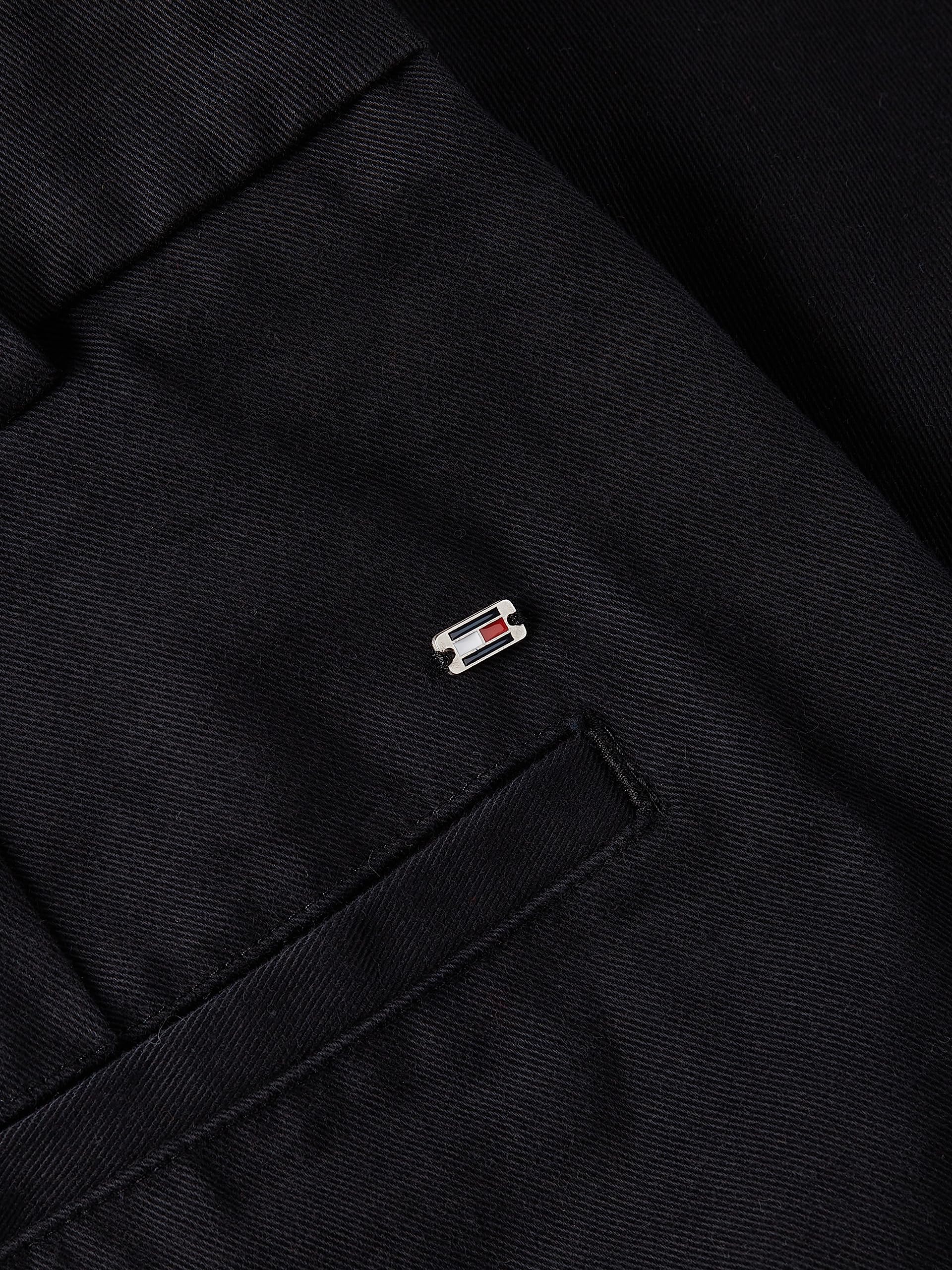 Tommy Hilfiger Essential Slim Straight Co Chino, Mujer, Negro, 42