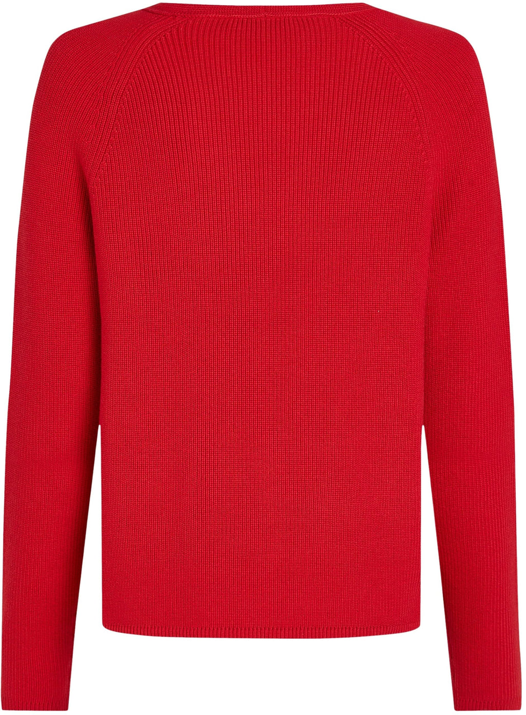 Tommy Hilfiger Jersey Mujer Cardi Fine Cuello de Pico, Rojo (Primary Red), S
