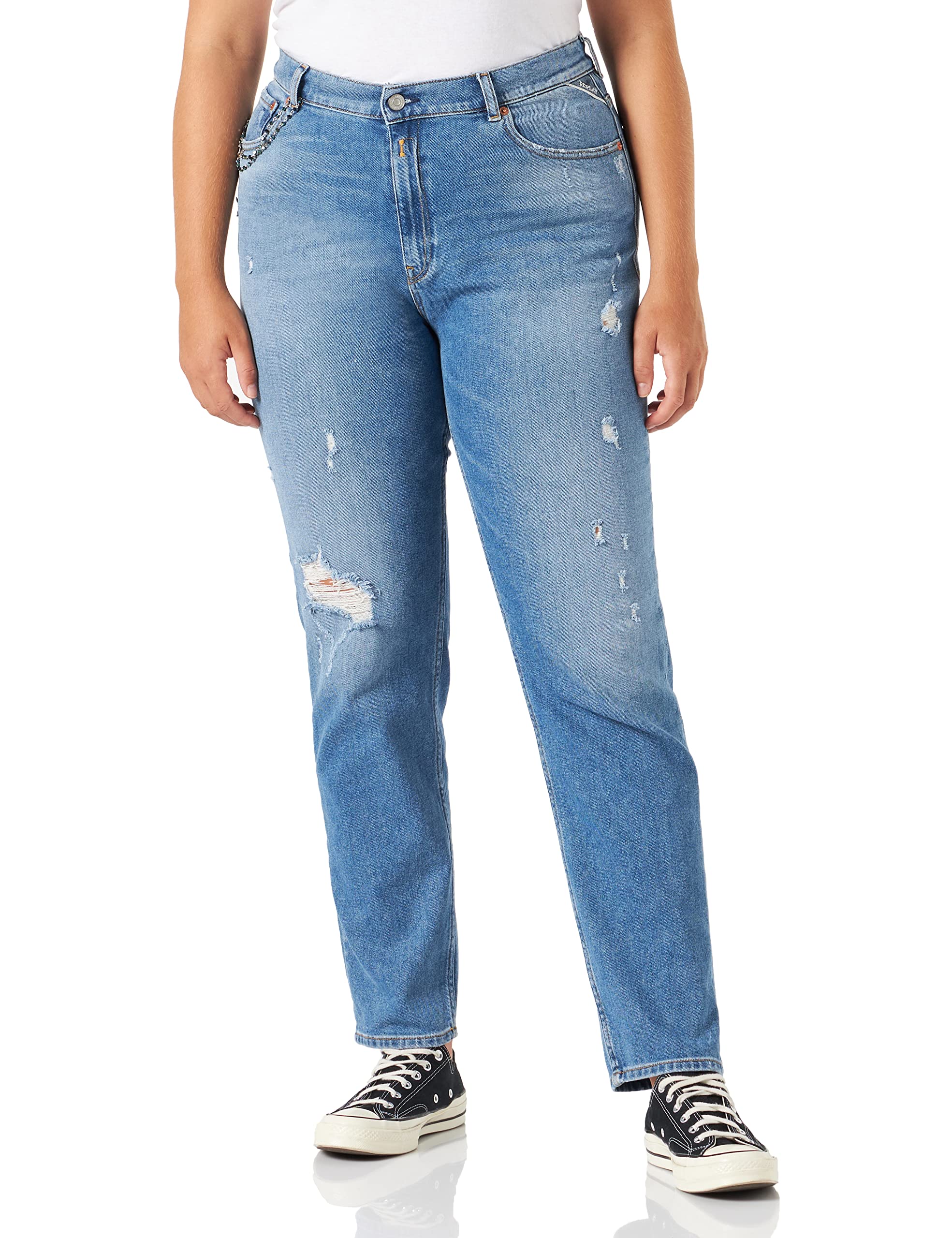 REPLAY Kiley, Jeans Mujer, Azul (009 Azul Medio), 25W / 28L
