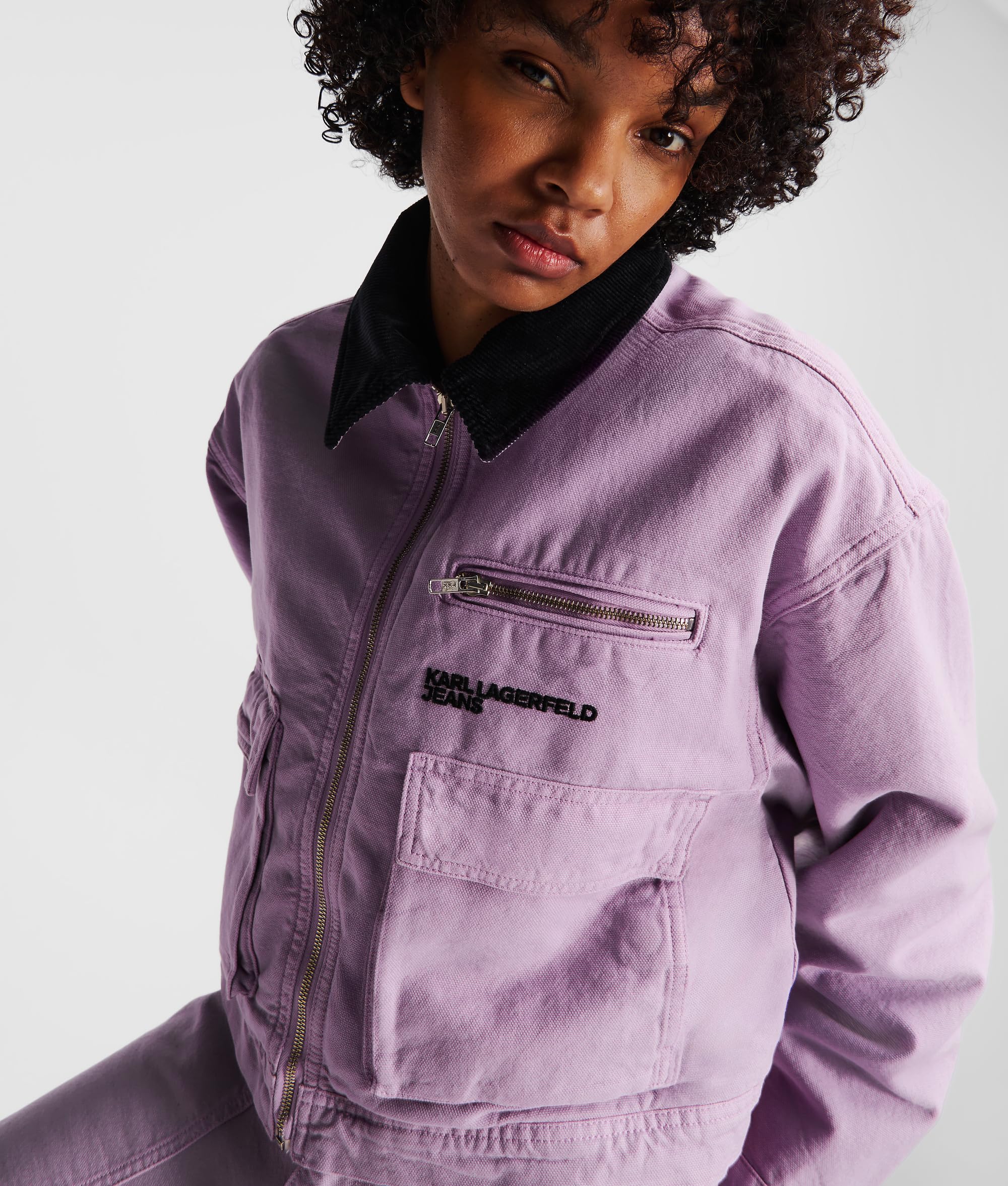 KARL LAGERFELD JEANS, Mujeres, Chaqueta De Trabajo, Ajuste Relajado, Morado, S