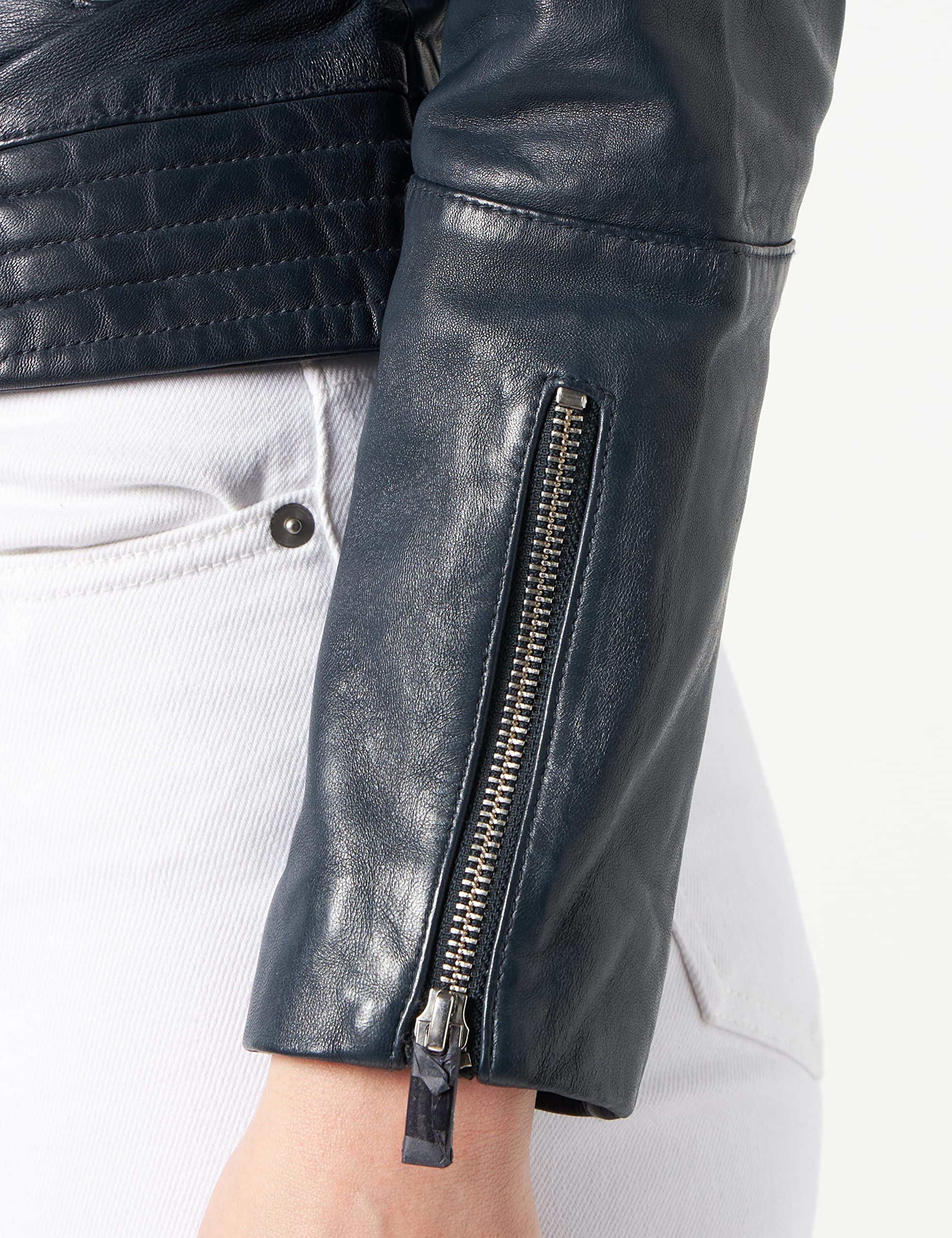 Naf Naf Cbiker Blazer, Azul Marino, 38 para Mujer