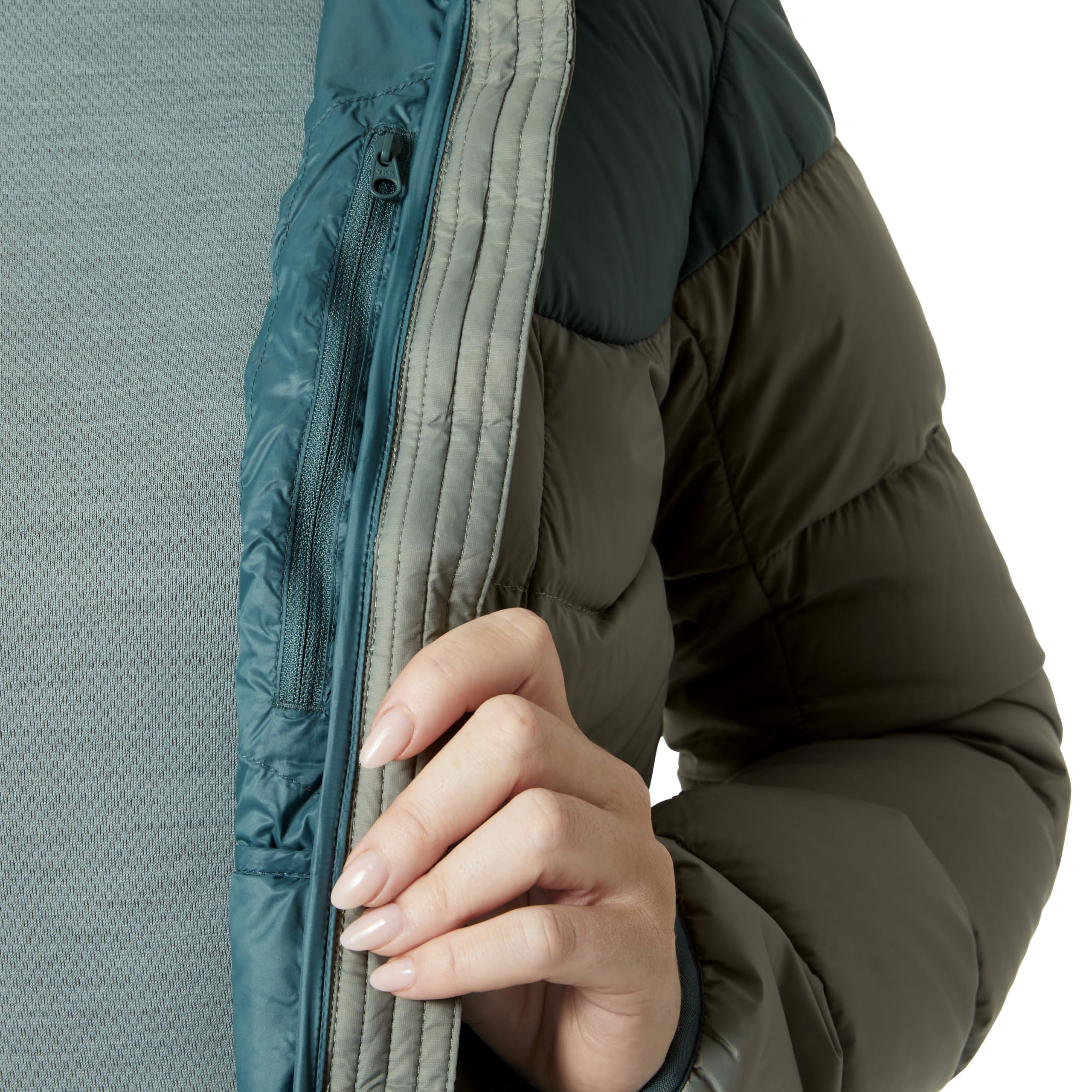 Helly Hansen W Verglas Glacier Down Jacket Abrigo, 485 Grey Cactus/Dark Creek, XS para Mujer
