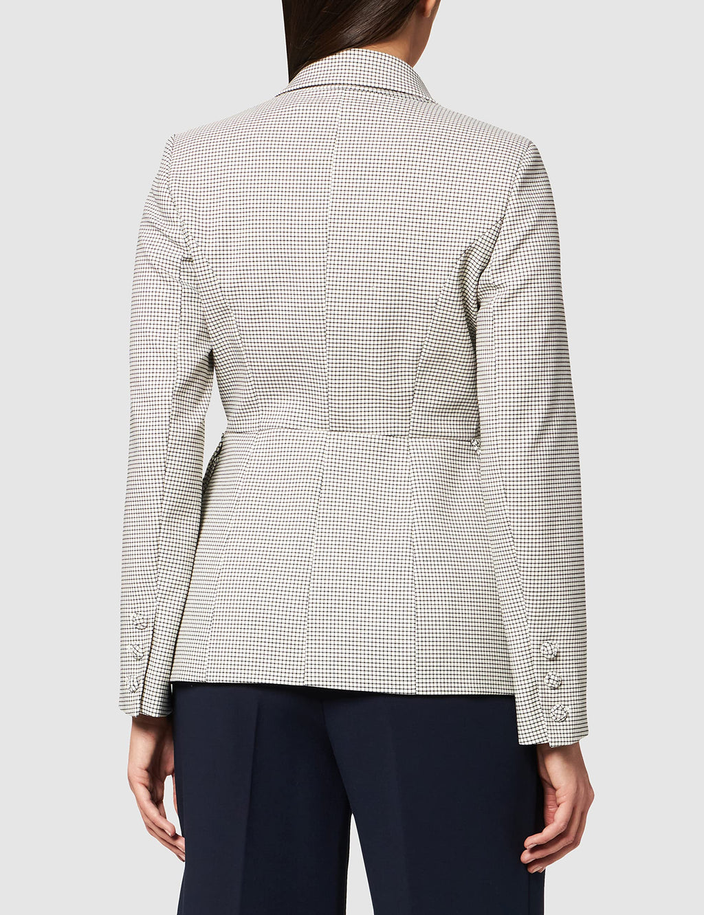 IPEKYOL Blazer Debajo de Las Caderas con Accesorios de botón Casual, Aceite, 44 para Mujer
