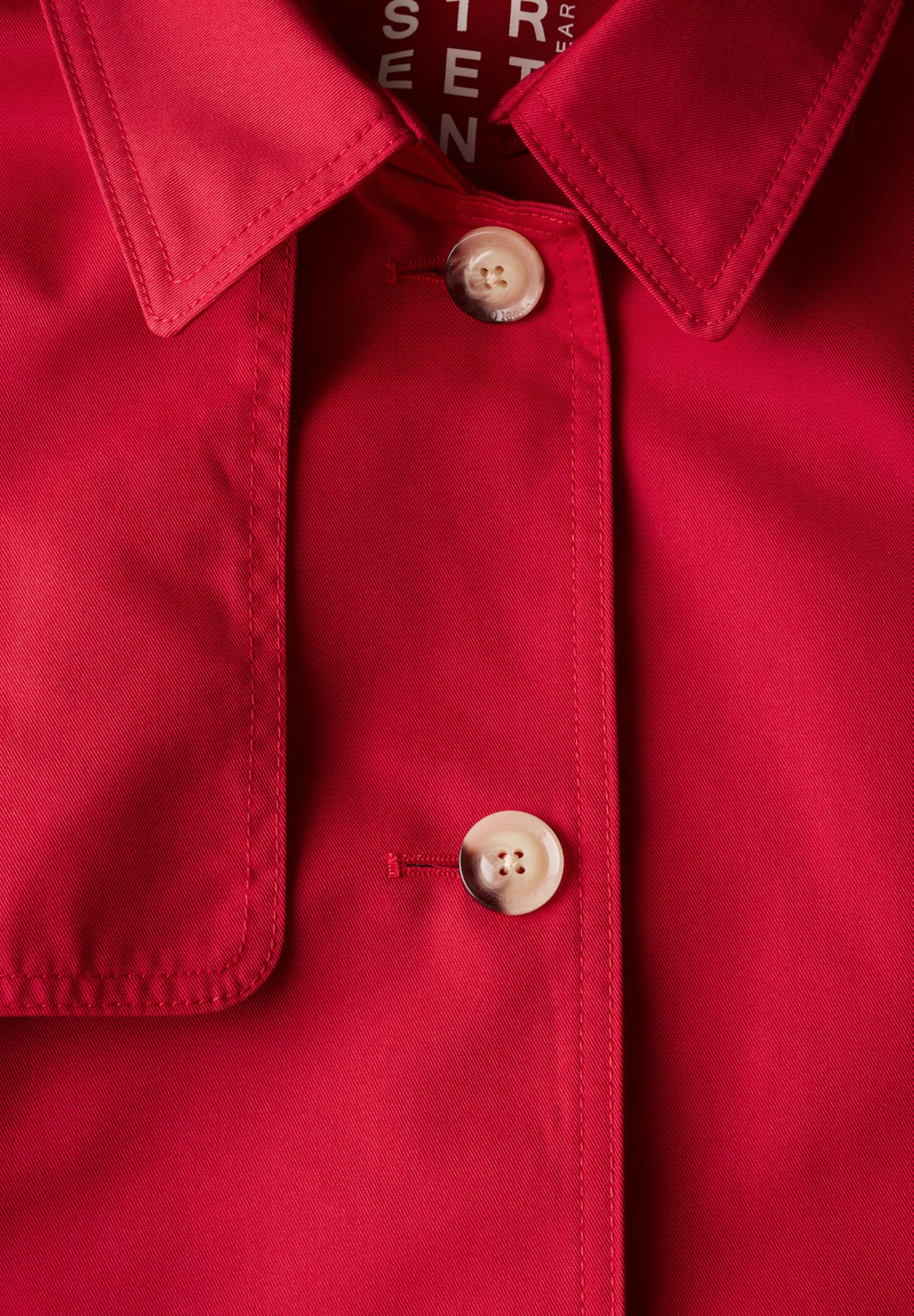 STREET ONE A101213 Gabardina, Rojo Fuerte, 40 Mujeres