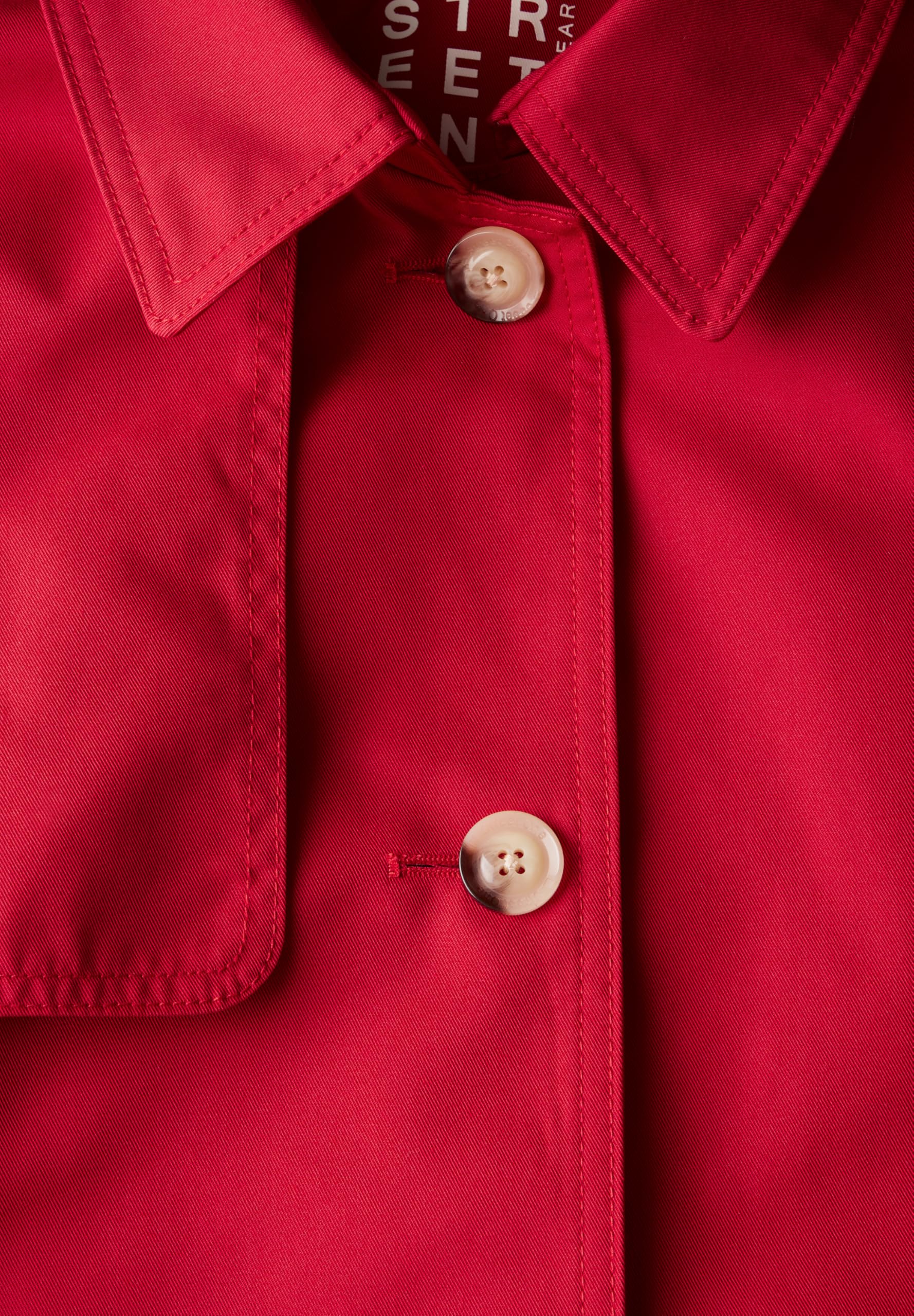 STREET ONE A101213 Gabardina, Rojo Fuerte, 40 Mujeres