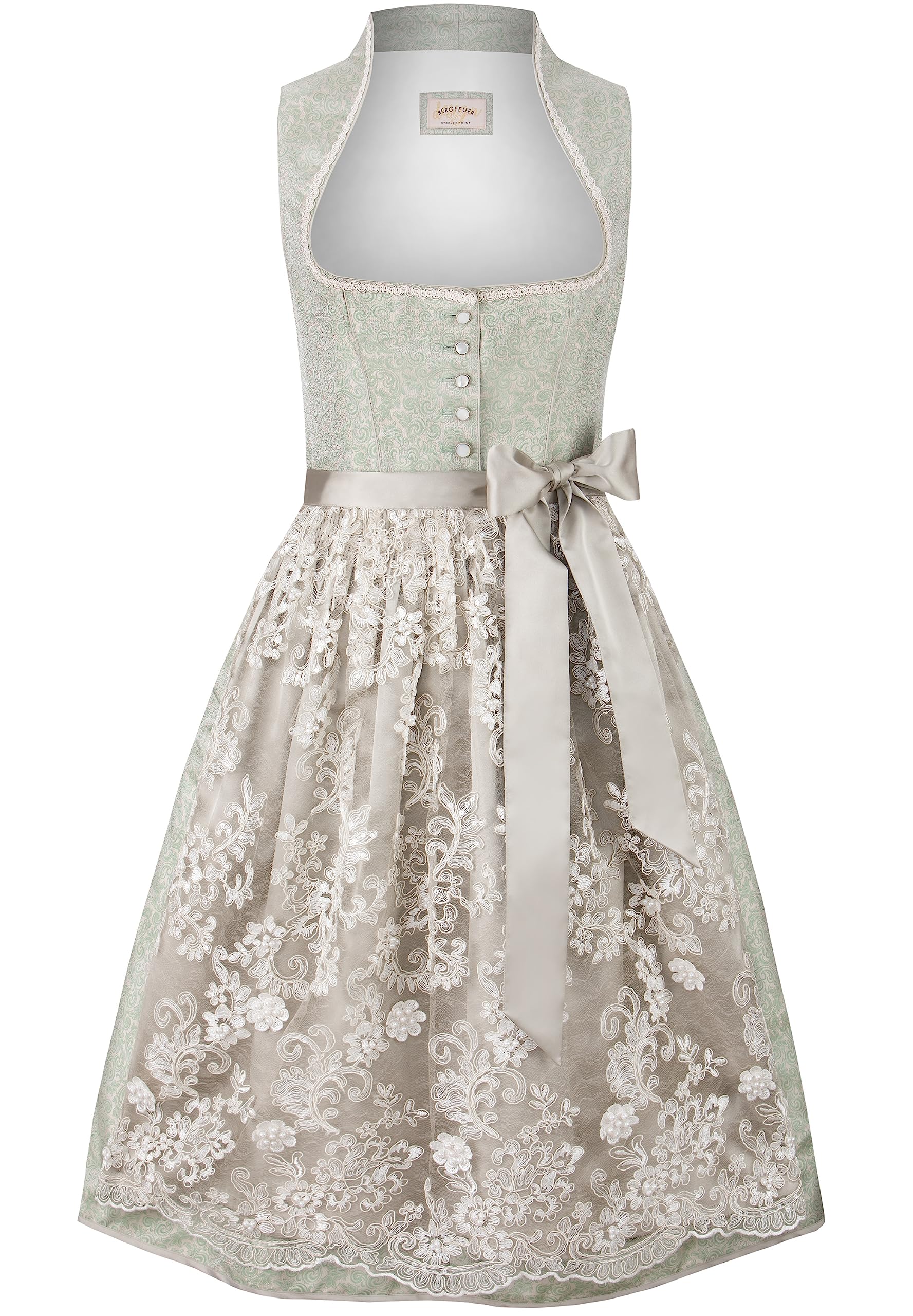 Stockerpoint Dirndl Jane Vestido para ocasión Especial, Salvia, 42 para Mujer