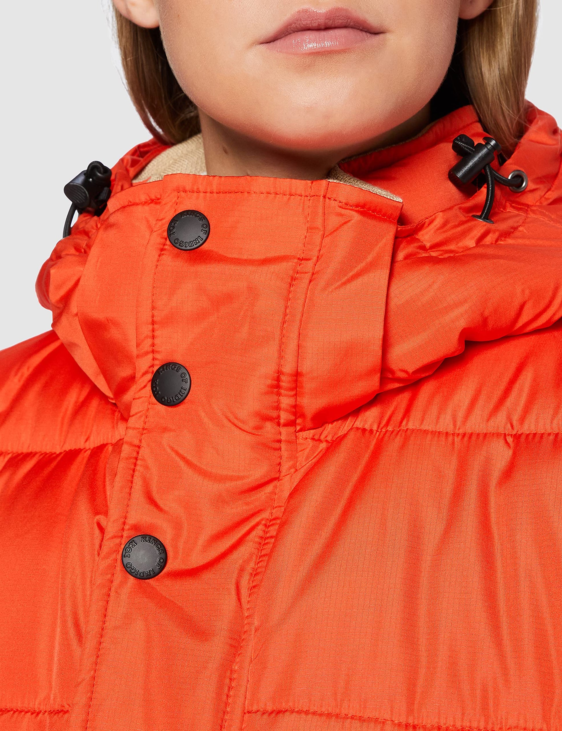 Kings of Indigo Zhenga Chaqueta, Naranja (Burnt Orange 7801), Large para Mujer