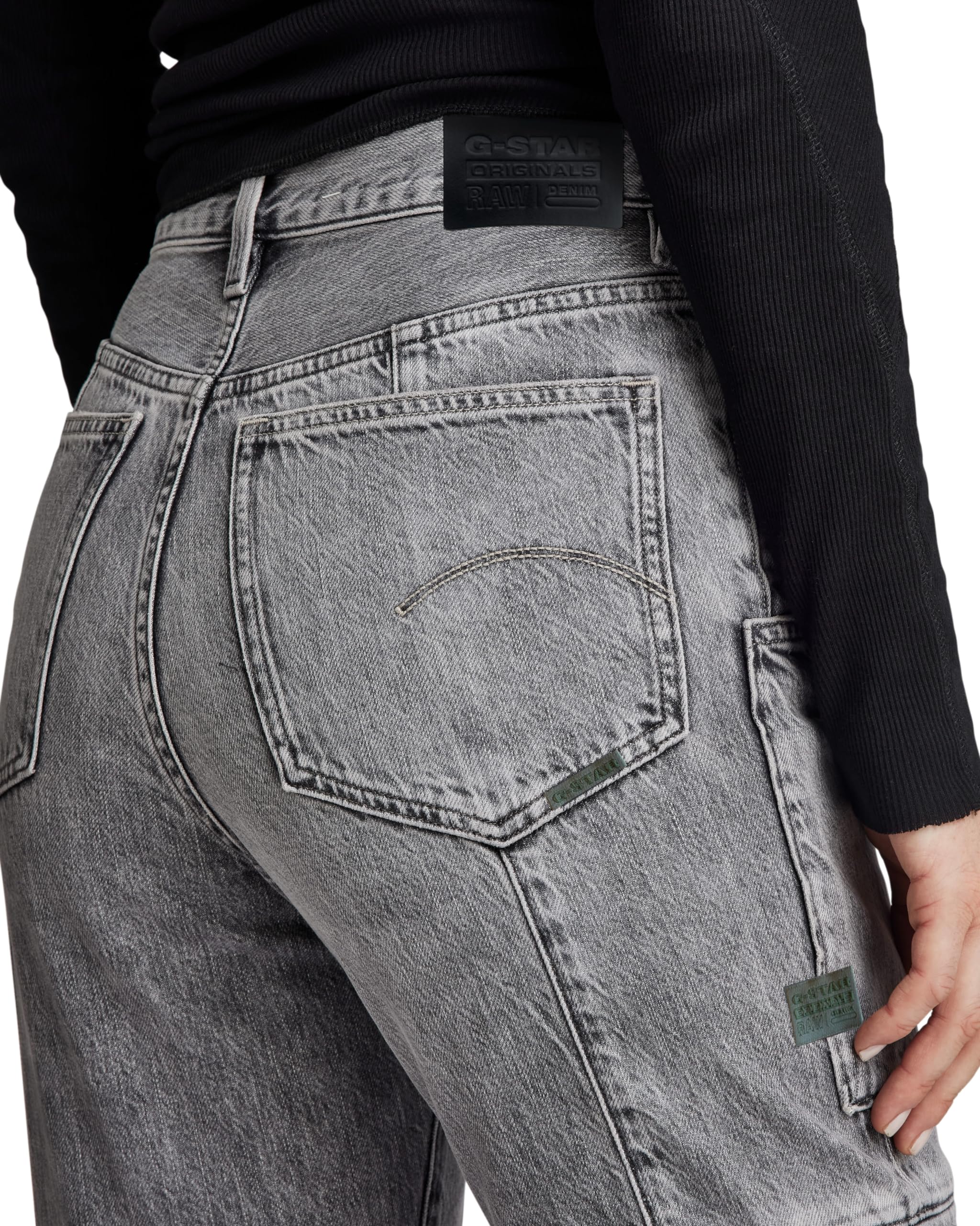 G-STAR Para Mujer Jeans Viktoria Utility High Straight, Gris (Faded Grey neblina D24566-D537-G324), 27W / 30L