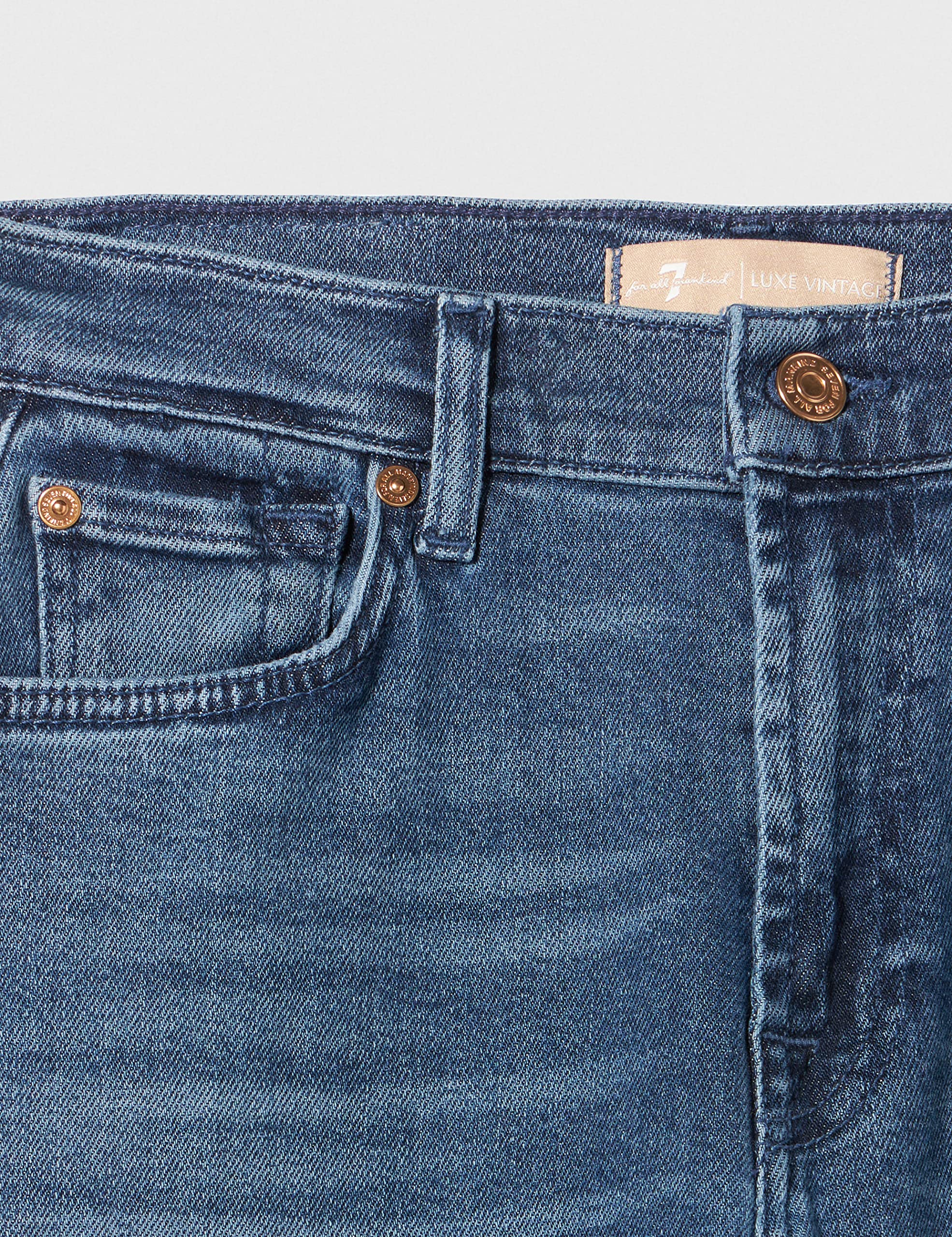 7 For All Mankind Ellie Straight Luxe Vintage Jeans, Dark Blue, Regular De Las Mujeres