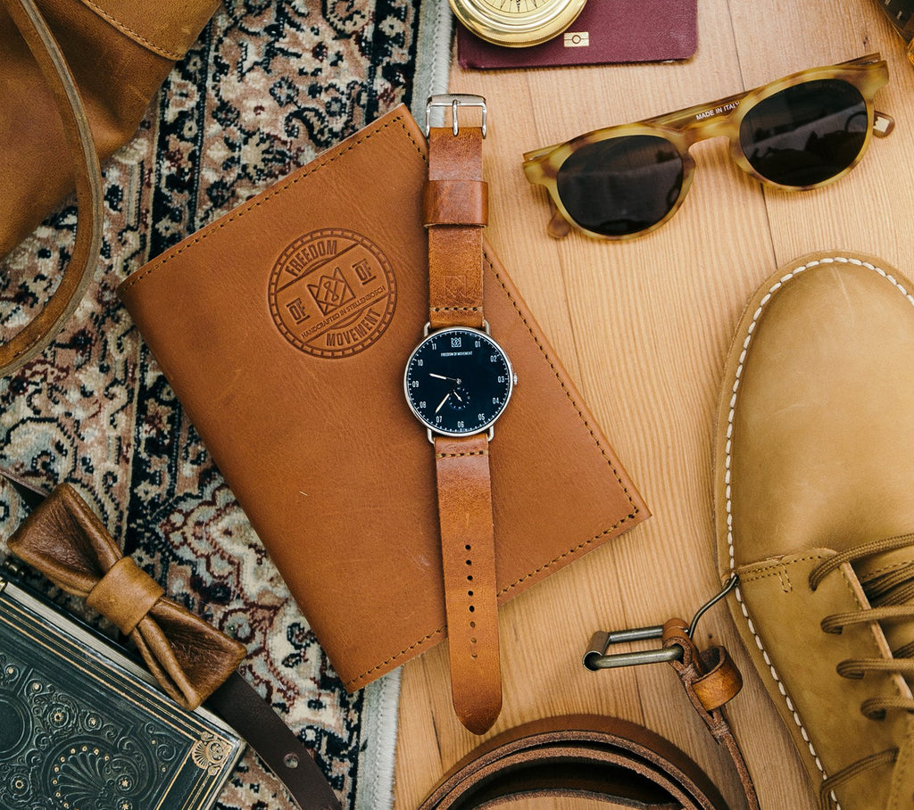 Maverick Deep Blue/ Silver- Cognac Leather - Freedom of Movement