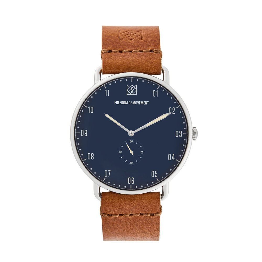 Maverick Deep Blue/ Silver- Cognac Leather - Freedom of Movement