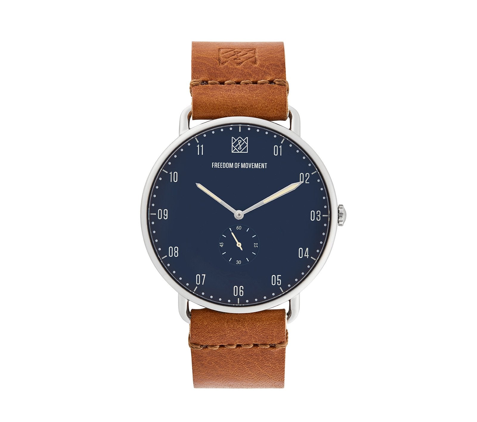 Maverick Deep Blue/ Silver- Cognac Leather - Freedom of Movement