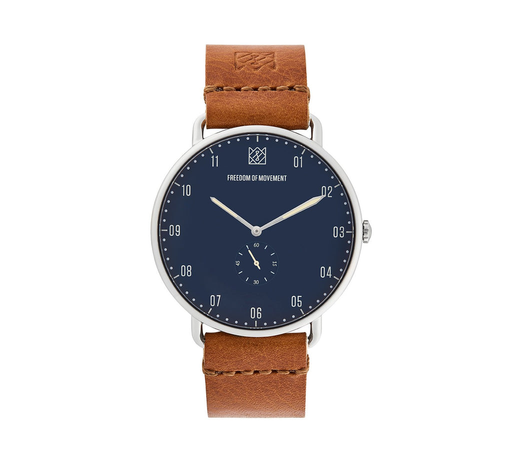 Maverick Deep Blue/ Silver- Cognac Leather - Freedom of Movement