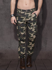 Roadster Men Olive Green Slim Fit Printed Joggers