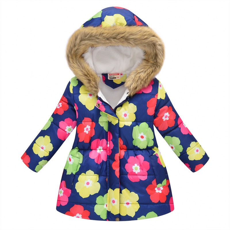 Kids Girls Jacket 2018 Autumn Winter Coat Girls Warm Baby Hooded Outerwear Girls Coat Kids Clothes Down Parkas