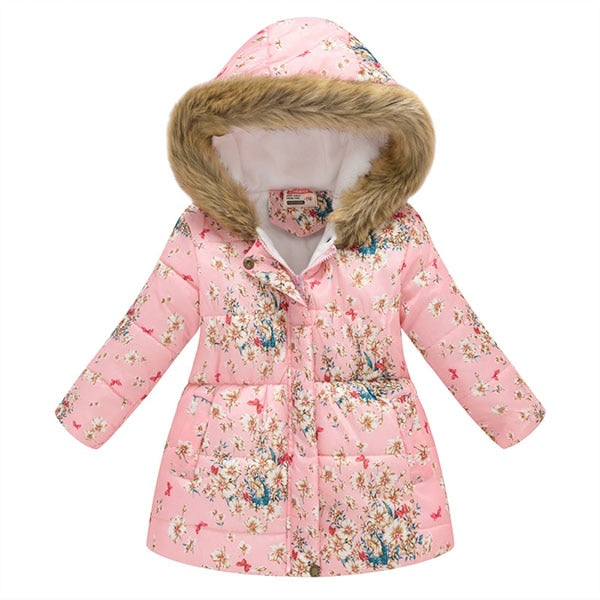 Kids Girls Jacket 2018 Autumn Winter Coat Girls Warm Baby Hooded Outerwear Girls Coat Kids Clothes Down Parkas
