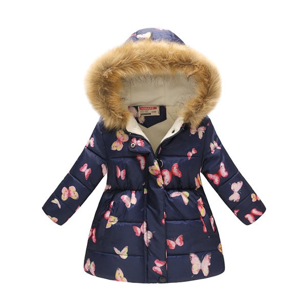 Kids Girls Jacket 2018 Autumn Winter Coat Girls Warm Baby Hooded Outerwear Girls Coat Kids Clothes Down Parkas