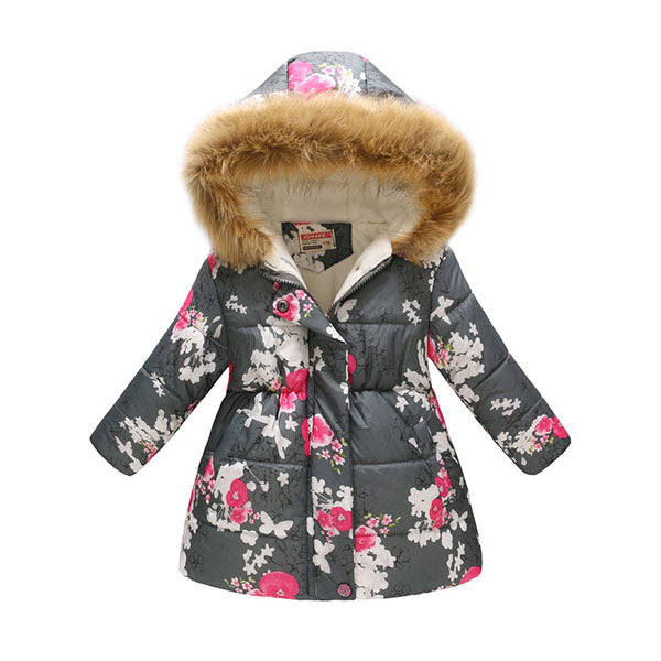 Kids Girls Jacket 2018 Autumn Winter Coat Girls Warm Baby Hooded Outerwear Girls Coat Kids Clothes Down Parkas
