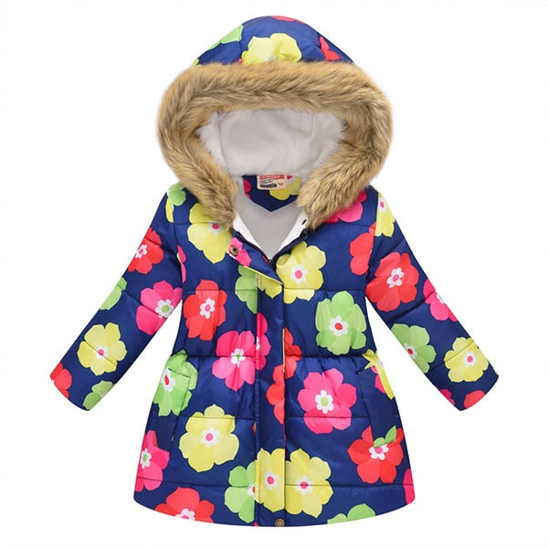 Kids Girls Jacket 2018 Autumn Winter Coat Girls Warm Baby Hooded Outerwear Girls Coat Kids Clothes Down Parkas