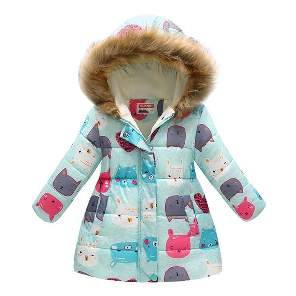 Kids Girls Jacket 2018 Autumn Winter Coat Girls Warm Baby Hooded Outerwear Girls Coat Kids Clothes Down Parkas