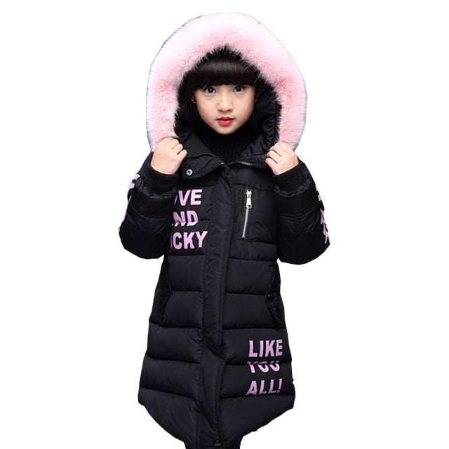 Kids Girls Jacket 2018 Autumn Winter Coat Girls Warm Baby Hooded Outerwear Girls Coat Kids Clothes Down Parkas