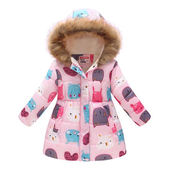 Kids Girls Jacket 2018 Autumn Winter Coat Girls Warm Baby Hooded Outerwear Girls Coat Kids Clothes Down Parkas