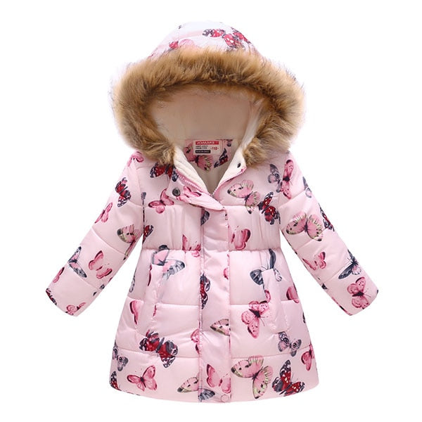 Kids Girls Jacket 2018 Autumn Winter Coat Girls Warm Baby Hooded Outerwear Girls Coat Kids Clothes Down Parkas