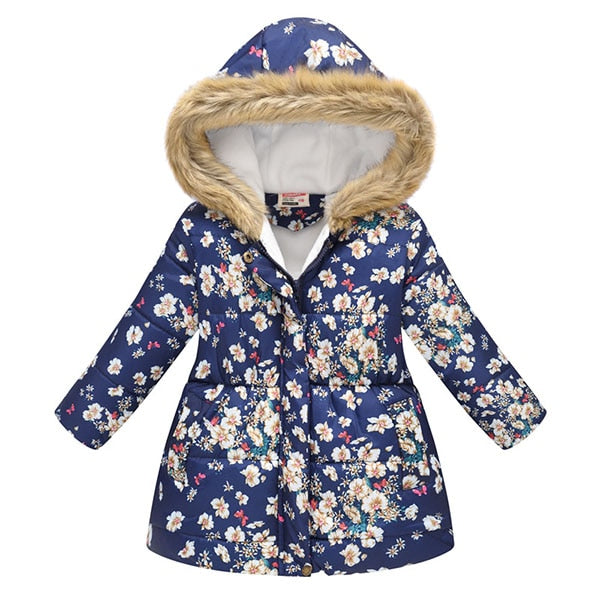 Kids Girls Jacket 2018 Autumn Winter Coat Girls Warm Baby Hooded Outerwear Girls Coat Kids Clothes Down Parkas