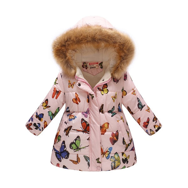 Kids Girls Jacket 2018 Autumn Winter Coat Girls Warm Baby Hooded Outerwear Girls Coat Kids Clothes Down Parkas