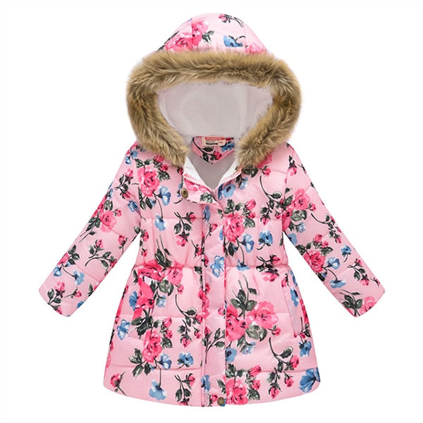 Kids Girls Jacket 2018 Autumn Winter Coat Girls Warm Baby Hooded Outerwear Girls Coat Kids Clothes Down Parkas
