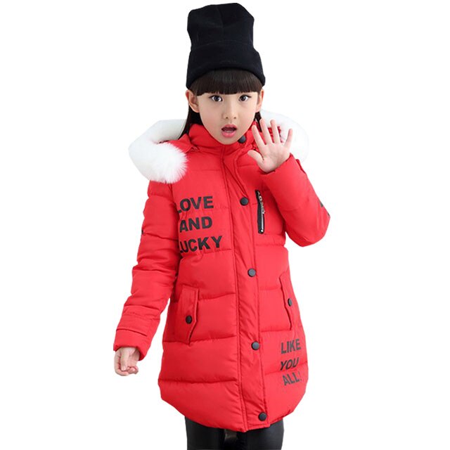 Kids Girls Jacket 2018 Autumn Winter Coat Girls Warm Baby Hooded Outerwear Girls Coat Kids Clothes Down Parkas