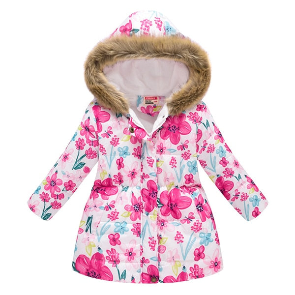 Kids Girls Jacket 2018 Autumn Winter Coat Girls Warm Baby Hooded Outerwear Girls Coat Kids Clothes Down Parkas