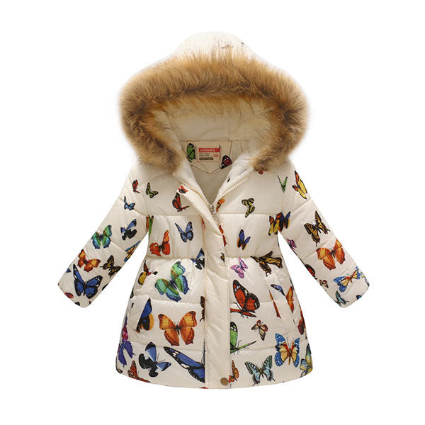 Kids Girls Jacket 2018 Autumn Winter Coat Girls Warm Baby Hooded Outerwear Girls Coat Kids Clothes Down Parkas